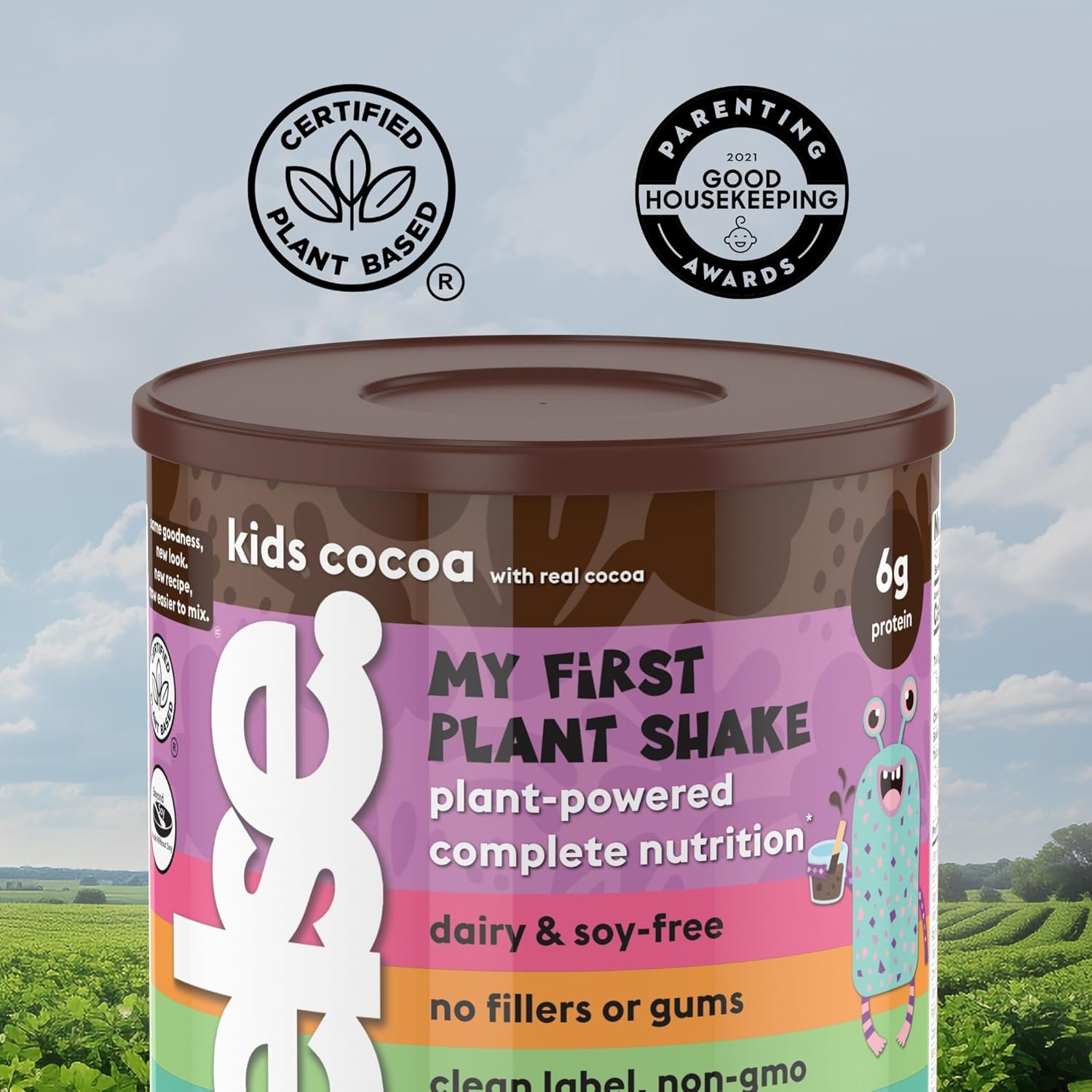 Else Nutrition Plant-based Kids Protein Shake Powder, Kids Protein Powder for Ages 2-12. Dairy-free First Kids Complete Nutrition Shake with plant protein & 25 Vitamins & Minerals, Adds Healthy Nutrients to Kids Snacks (Chocolate, 2- Pack)