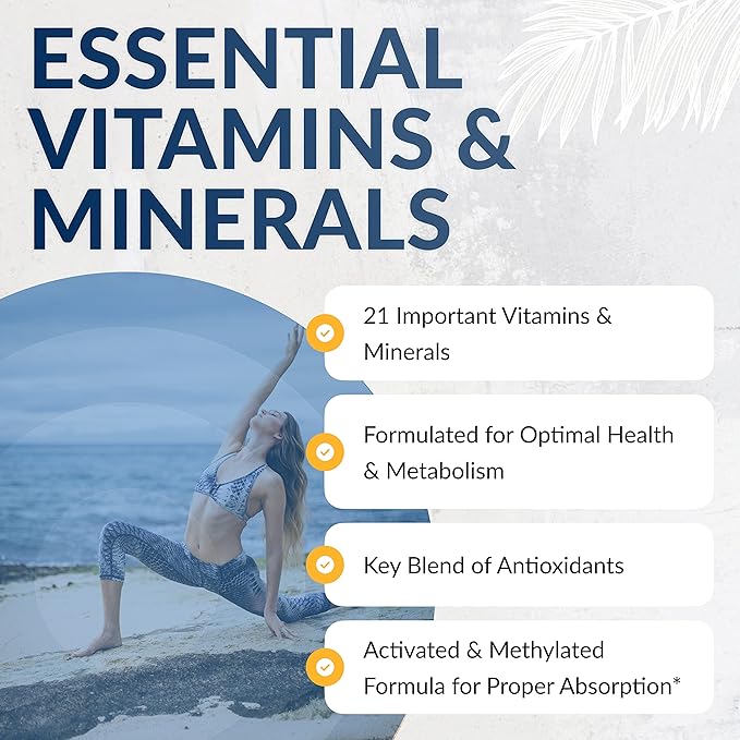 Equilife Daily Activated Multivitamin, 21 Essential Nutrients with B Complex, Antioxidant Formula for Overall Wellness, Gluten-Free, Non-GMO, 120 Capsules