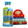 Vitamin Energy Hydration+ Extra Strength Energy Shot Blue Raspberry 10 Pack, 260mg Natural Caffeine, Electrolytes, BCAAs, Amino Acids, Hydration & Performance, Zero Sugar, Gluten-Free, 1.93 fl oz