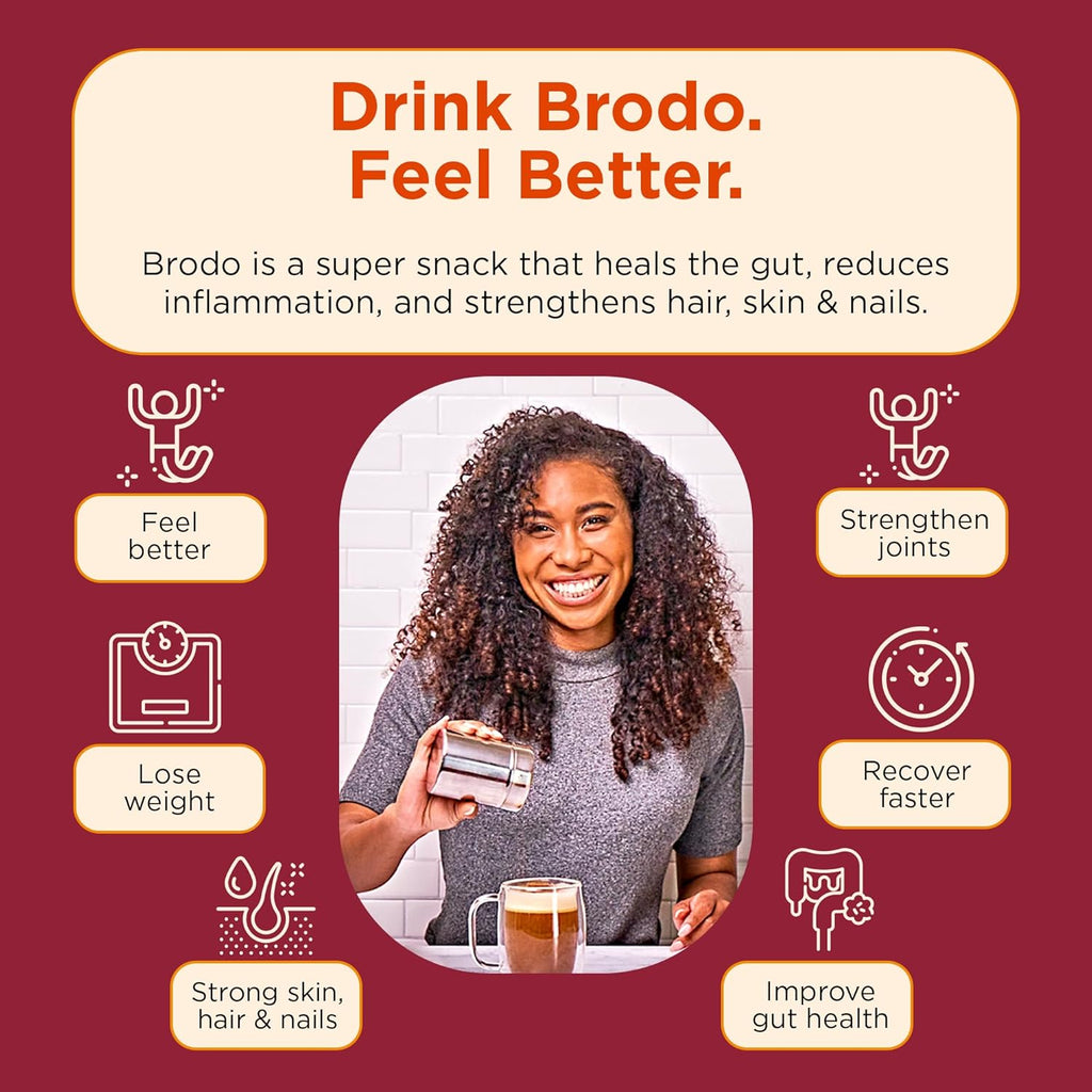 Brodo Spicy Nonna Roasted Garlic & Chili Chicken Broth Nutrient Dense, Chef Crafted Bone Broth in Single Serving Pouches Not Made From Concentrate, No Preservatives (6x 8.3oz Pouches)