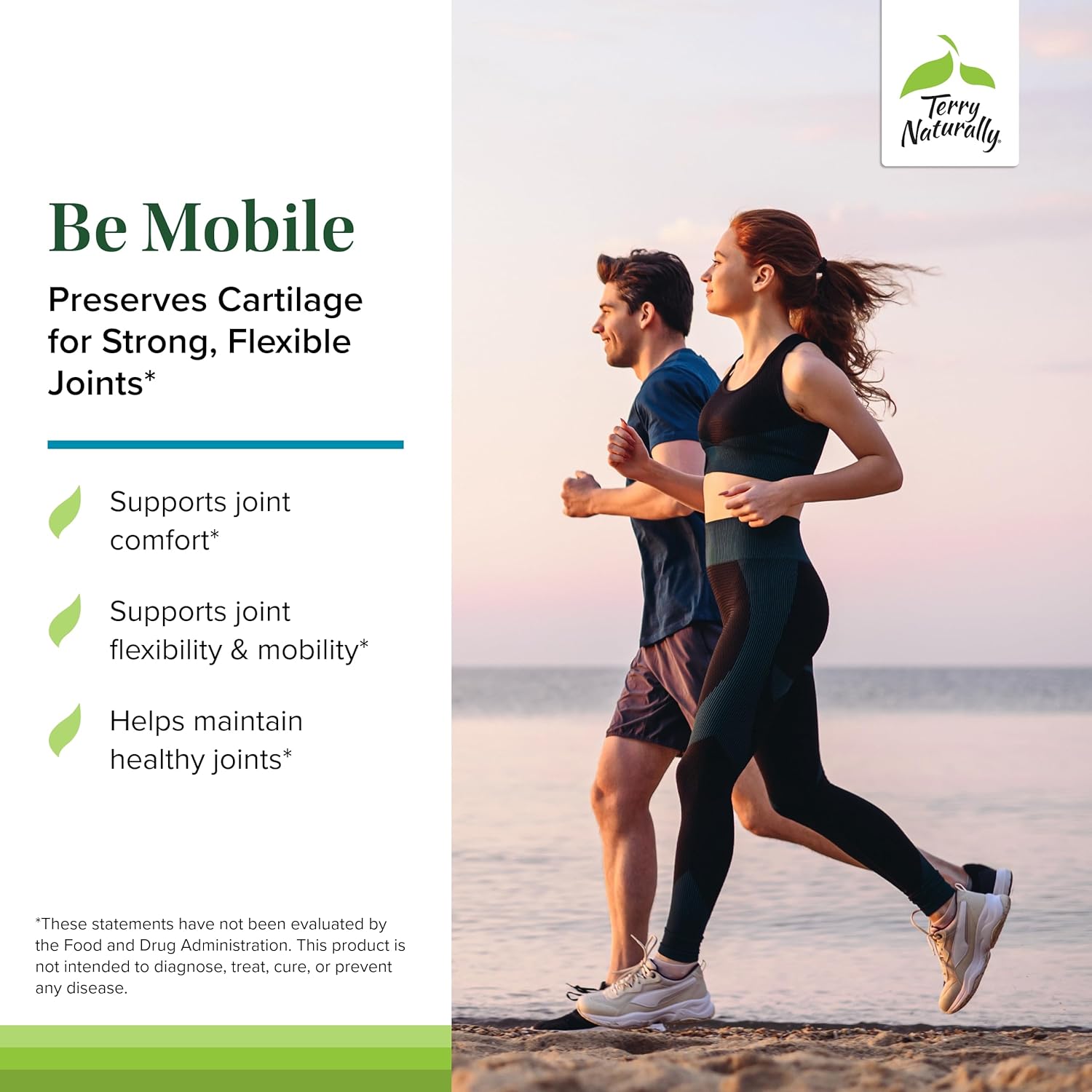 Terry Naturally Be Mobile - Collagen Supplement for Joint Health Support - Dietary Supplement with Boswellia Extract & Type II Collagen - Lower Back & Knee Support - 60 Capsules