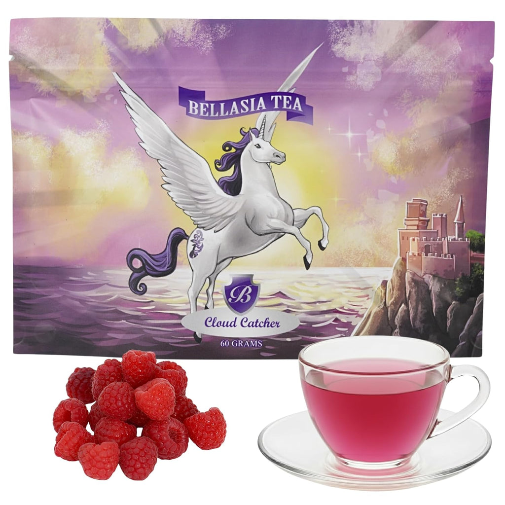 Bellasia Tea Could Catcher for Kids Using Real Fruit Pieces - Caffeine Free Herbal Tea Blend with Real Ingredients & Balanced Flavor- Add Loose Leaf Tea to Your Child’s Routine for A Fun & Tasty Drink