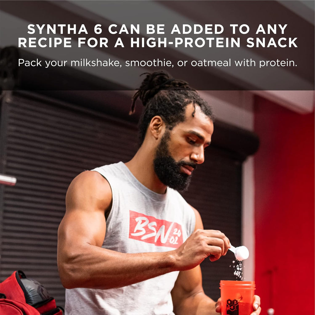 BSN SYNTHA-6 Whey Protein Powder, Micellar Casein, Milk Protein Isolate Powder, Cookies and Cream, 28 Servings (Package May Vary)