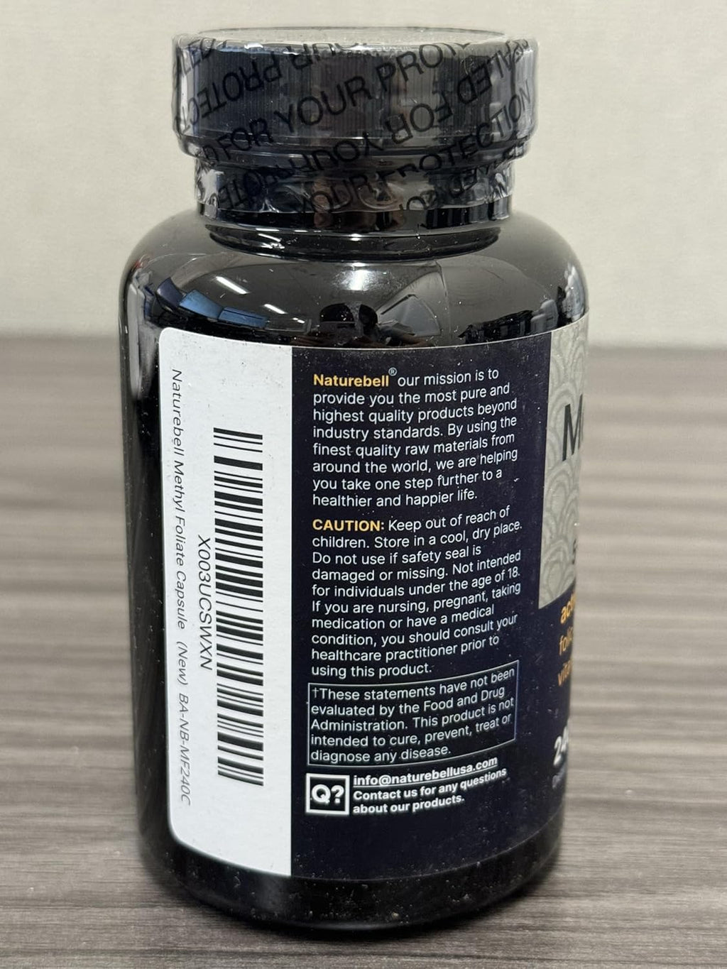 NatureBell L Methylfolate 15mg, 240 Veggie Capsules | 5-MTHF with Methyl B12 1,000mcg | High Potency Dual Action for Energy & Cognitive Support, Active Folic Acid – Methyl Folate Supplement