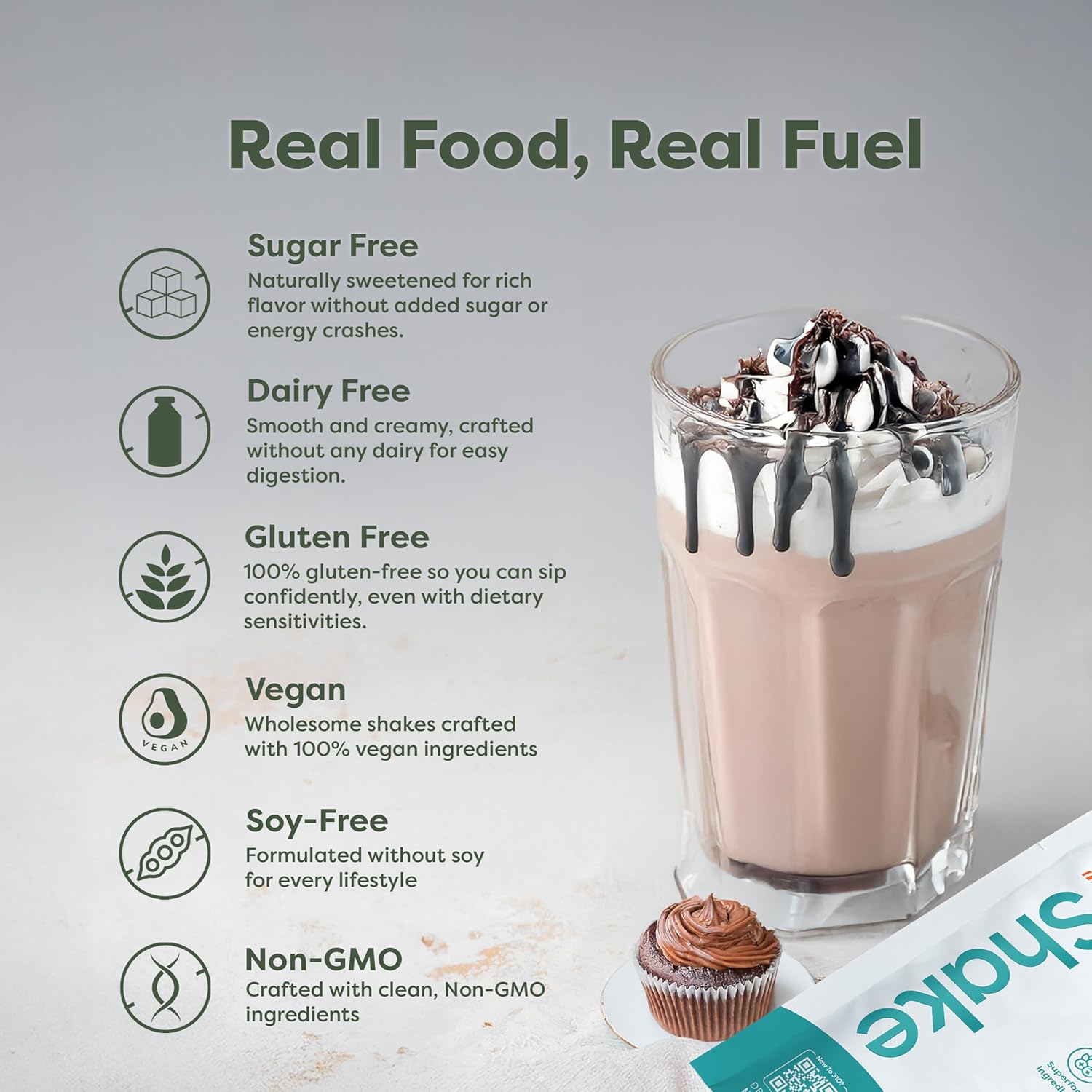 310 Nutrition All-In-One Meal Replacement Shake Powder - Plant-Based Protein Smoothie Blend w/High Fiber, Probiotics & Adaptogens - Low Carb, Vegan, Keto & Paleo Friendly - Chocolate Icing - 14 Srv