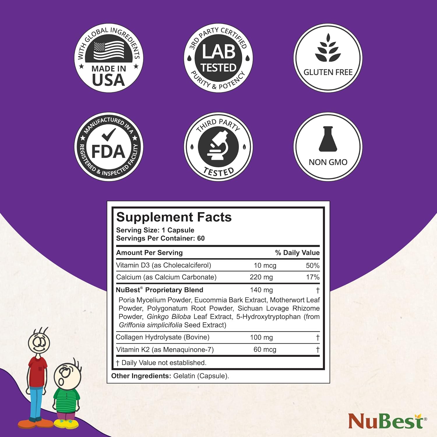 NuBest Tall 10+ - Bone Strength Supplement for Children (10+) & Teens Who Drink Milk Daily with Calcium, Vitamins & Minerals - 12 Pack