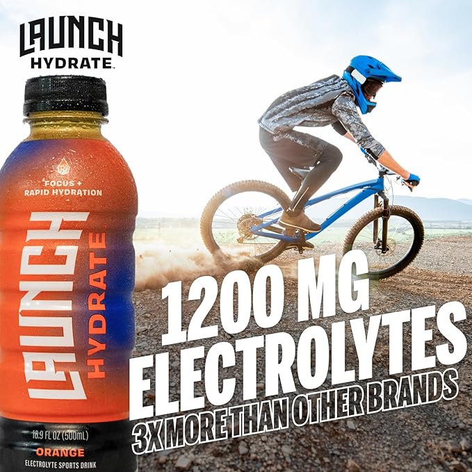 Sports Drink: Orange Flavor - 16.9 Oz (12 Pack), Energy Drink + Hydration, Real Cane Sugar, Electrolytes, Cognizin for Focus, Vitamin B12 Energy Boost, L-Glutamine Hydration Formula, No Artificial Sweeteners, Colors, or High Fructose Corn Syrup – Trust...
