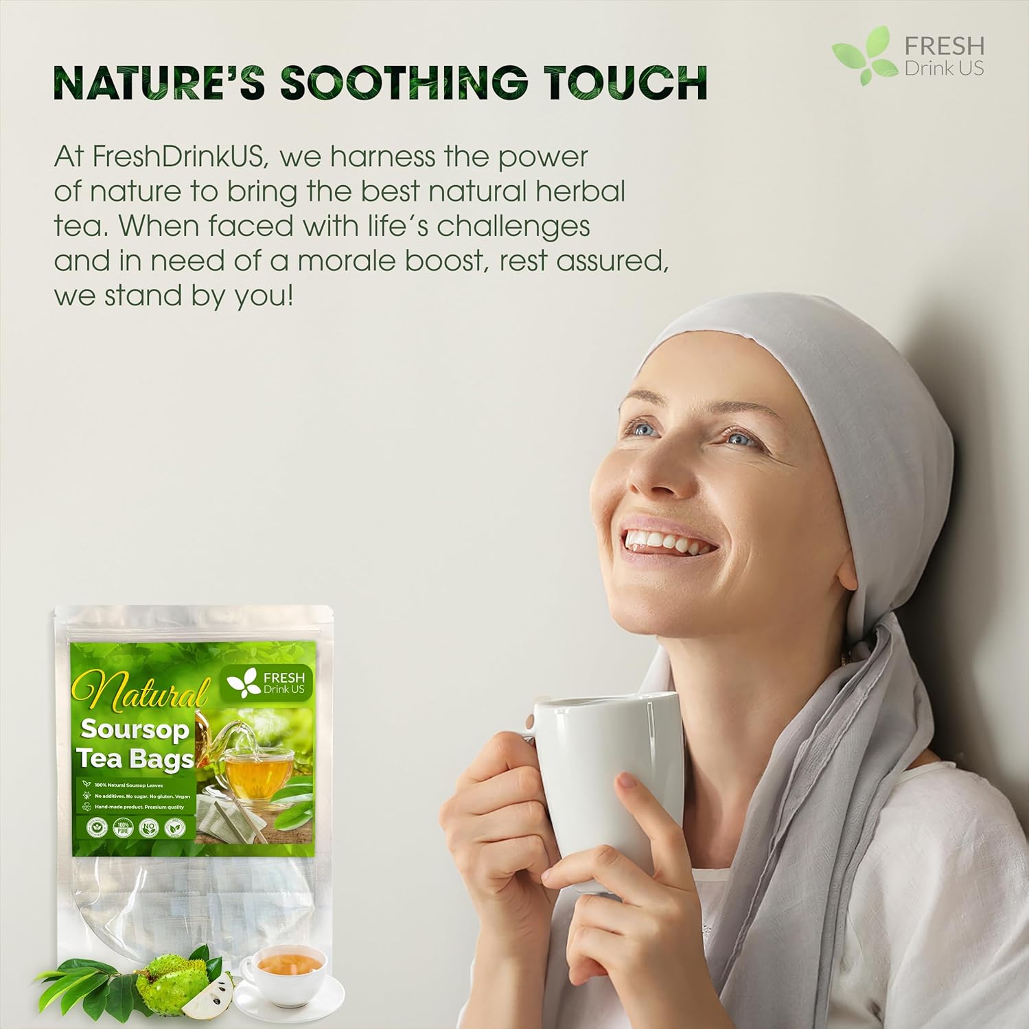 FreshDrinkUS, 240+ Premium Soursop Graviola Dried Leaves Tea, 230-250 Whole Soursop Leaves, Wildcrafted, Graviola , Guanabana , Hoja Guanabana, Loose Leaf Herbal , No Gluten, Vegan