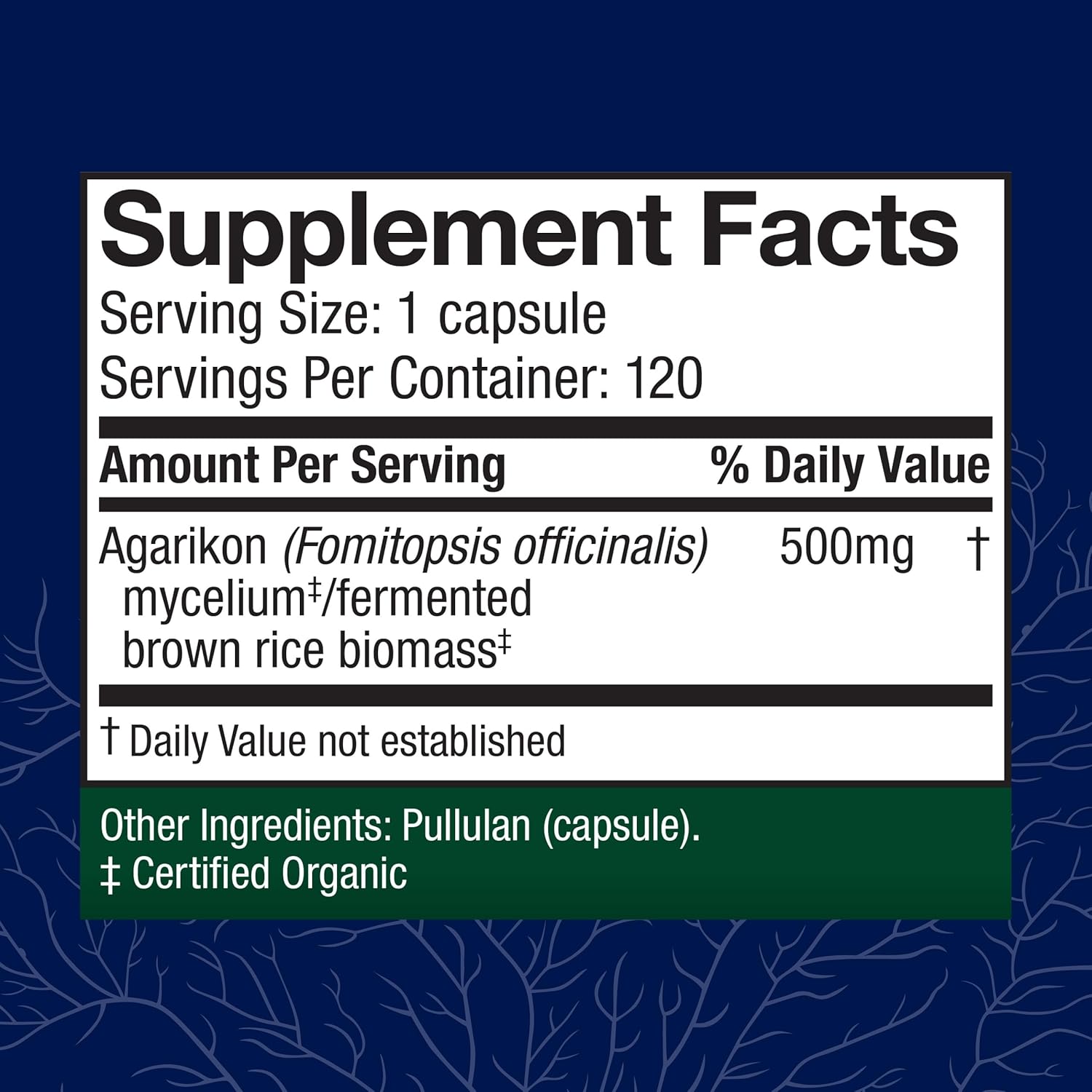 Host Defense Agarikon Capsules - Immune System Support Supplement - Mushroom Supplement to Aid Immune Functions & Cell Strength - Herbal Dietary Supplement - 120 Capsules (120 Servings)*