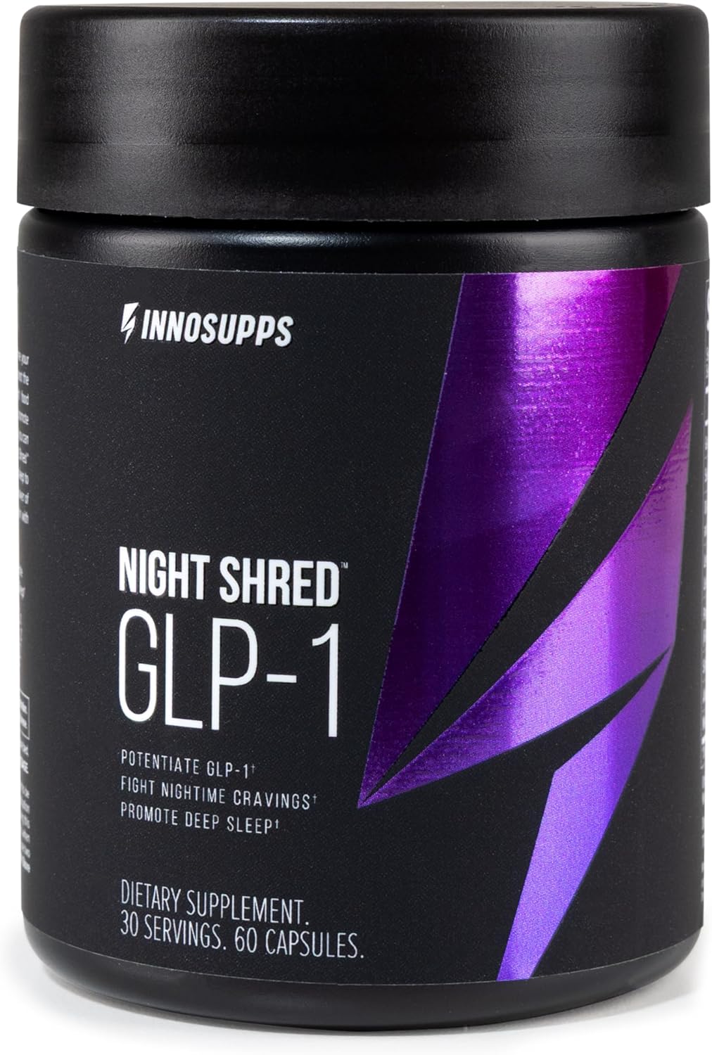 InnoSupps Night Shred™ GLP-1 | Nighttime Metabolic + Sleep Support* | Akkermansia + Ashwagandha | 60 Capsules. 30 Servings.