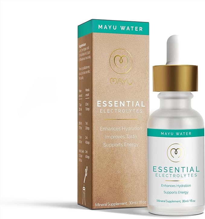 MAYU, Concentrated Electrolyte Drops (1 btl.), Restores Vital Electrolytes & Stamina, 494 Electrolytes/Serving + 67 Trace Minerals, Tested for Heavy Metals, No Additives, Purest Sources, w/Magnesium