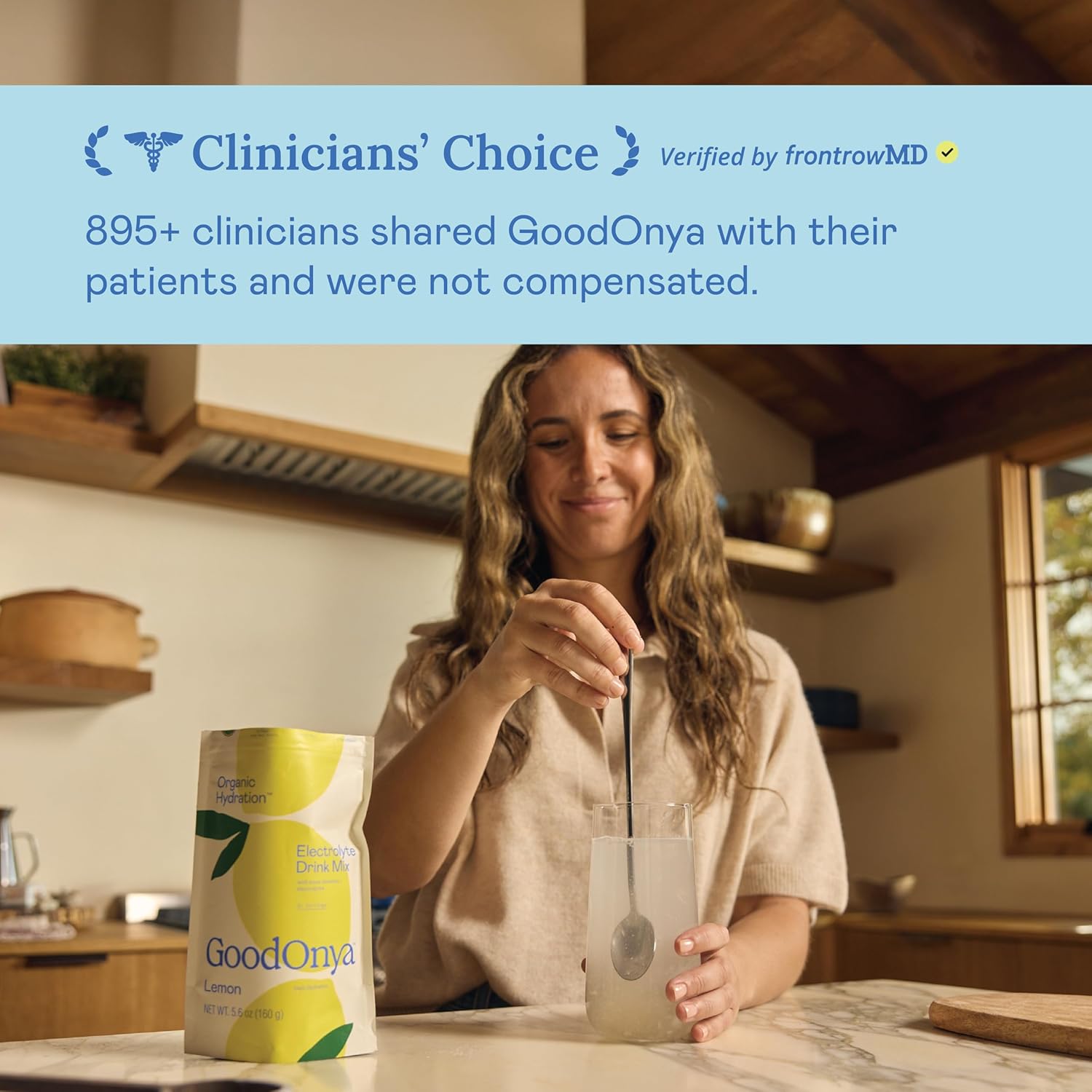 GOODONYA Organic Hydration Electrolyte Drink Mix, Certified Organic Hydration Powder, Non-GMO, Biochecked Glyphosate Free, Low Sugar, Lemonade Flavor, No Artificial Flavors, 42 Servings