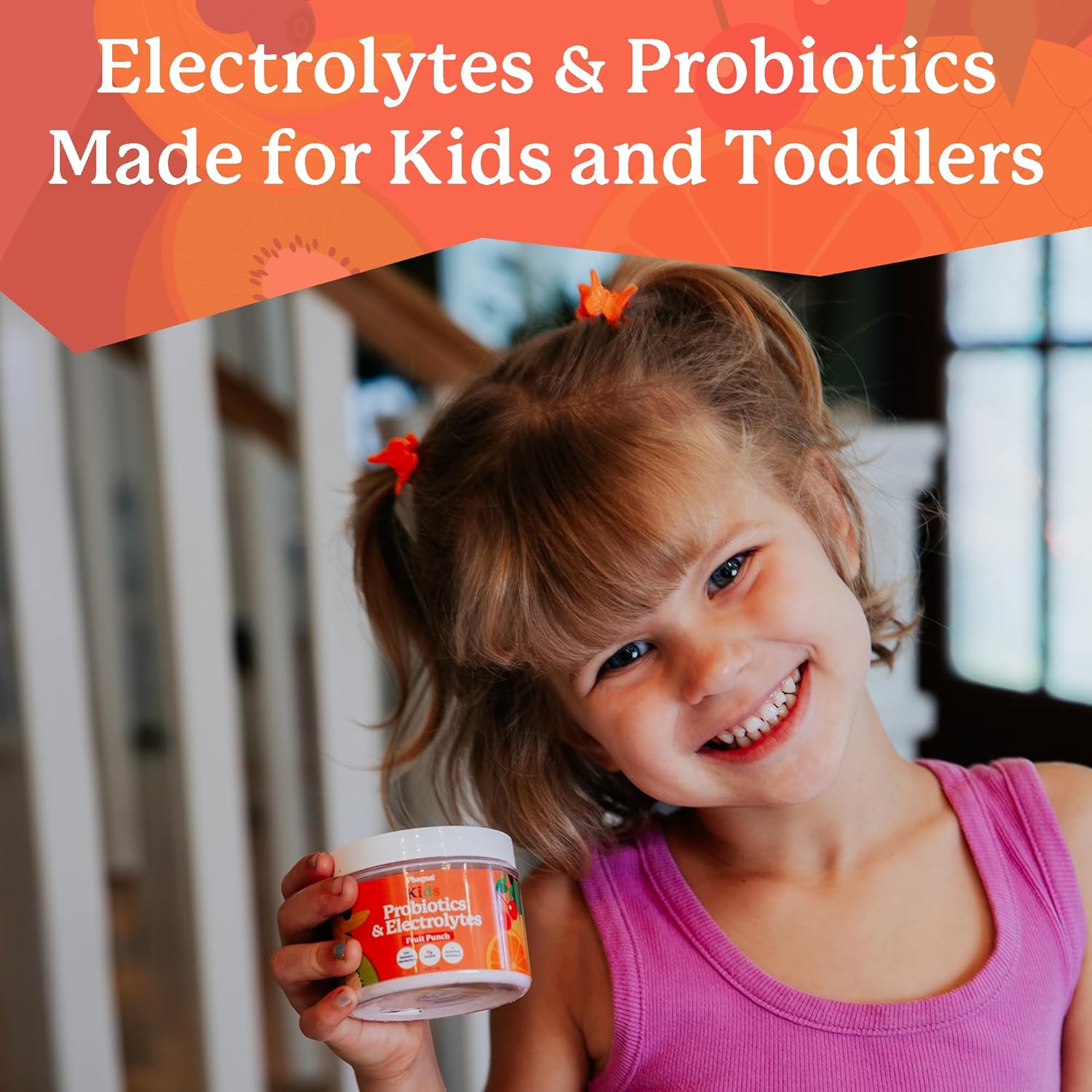 Kids Probiotic and Electrolytes Powder - Electrolyte Powder for Hydration, Digestive and Immune Support - Probiotics with Essential Minerals - Electrolytes Powder No Sugar for Active Kids