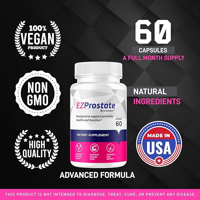 (5 Pack) EZ Prostate Supplement, EZ Prostate Capsules, EZ Prostate Pills, EZ Prostate, EZ Prostate Pills for Men, EZprostate Supplement for Men, EZ Prostate Advanced Formula, 300 Capsules for 5 Months