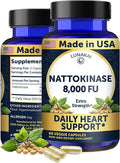 Lunakai USA Made Nattokinase Supplement – 400mg Natto Enzyme, 8000 FU per Serving – Heart & Circulation Support – Non-GMO, 60ct, 4000 FU Capsule