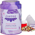 JusTea Purple Rain | Pyramid Compostable Tea Bags | Purple Tea | 12+ Cups | Very Low Caffeine | Award-Winning | Fair Trade | Non-GMO