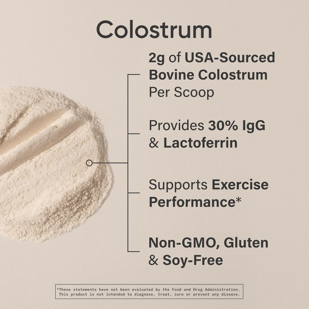 Sports Research® Bovine Colostrum Powder – Easy to Mix, Single Ingredient Superfood – Immunity Support & Gut Health w/IgG Antibodies - U.S. Sourced · Non-GMO · Gluten Free - 75 Servings (Unflavored)