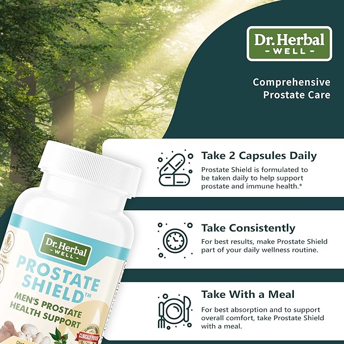 Prostate Shield – Clinically Tested Immune-Boosting 100% Natural No Added Vitamins Minerals or Sugar