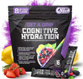 Get A Grip Electrolyte Powder Packets – Hydration & Mental Focus Support with Lion’s Mane & Cordyceps – Sugar-Free, Keto Electrolyte Drink Mix – 16 Count