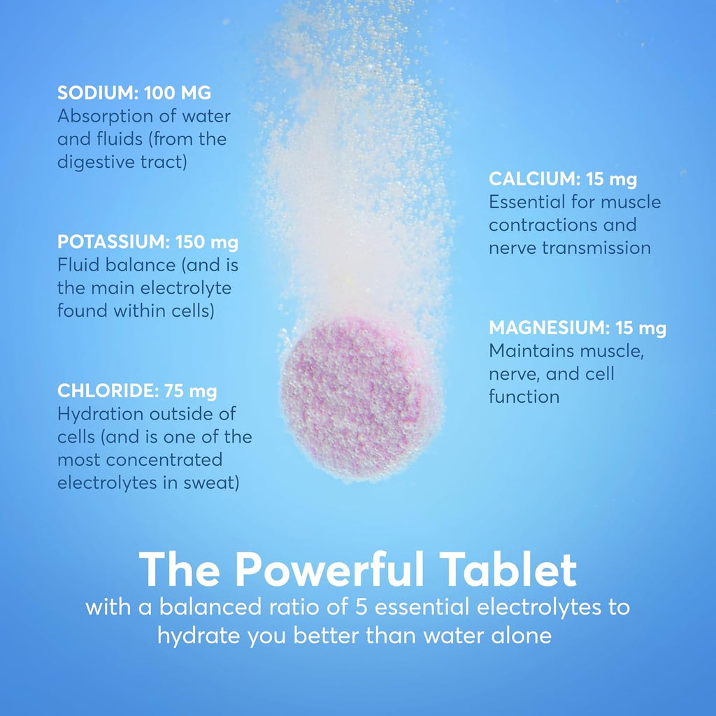 Nuun Vitamins Electrolyte Tablets with Vitamin D, C, E, A, & B6, Folic Acid, Magnesium & 4 Other Essential Electrolytes, Gluten Free & Vegan, Mixed Fruit, 4 Pack (48 Servings Total)