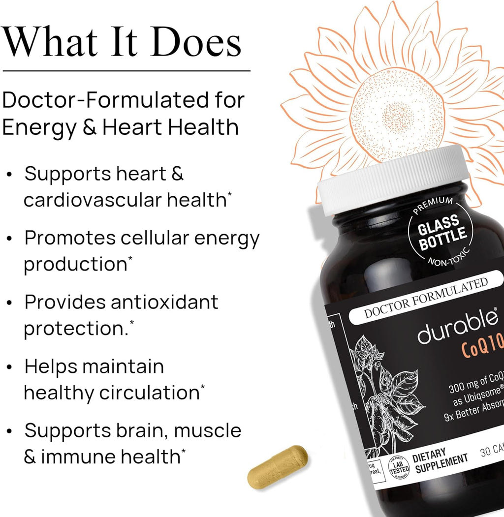 Durable Turmeric - 1250 mg Meriva Curcumin, 29X Better Absorption + Boswellia – Joint Comfort, Mobility & Healthy Inflammatory Response – Doctor Formulated, Vegan, Non-GMO, Made in USA (180 Capsules)