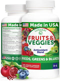 Lunakai USA Made Superfood Fruits & Veggies Supplement - All-in-One with 4 Blends & Scented Capsules, 180ct Super Veggie Capsules for Adults