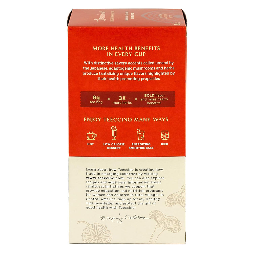 Teeccino Chaga Ashwagandha Tea - Butterscotch Cream - Organic Mushroom Adaptogenic Herbal Tea, 3x More Herbs than Regular Tea Bags, Prebiotic, Caffeine Free, Gluten Free - 25 Tea Bags (Pack of 3)