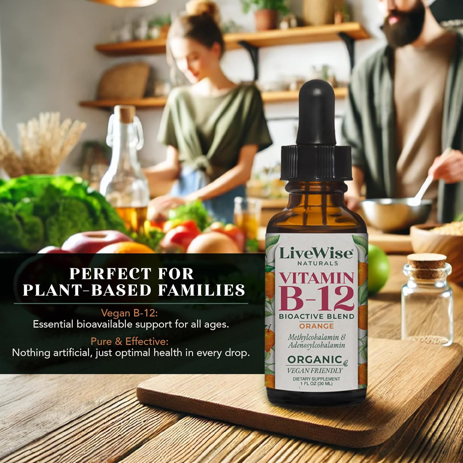 Liquid B12 Vitamin Sublingual – All-Natural Liquid Vitamin Vegan B12 Drops – Non-GMO Adenosylcobalamin Methylcobalamin B12 Supplement – Boost Your Immune System, Metabolism, Energy and Focus!