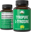 TyroPure L Tyrosine Supplement. More Bioavailable, Cleaner Version of L-Tyrosine. Vegan, Naturally Fermented 500mg Capsules for Mental Clarity, Dopamine. Mood Support for Women and Men
