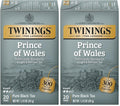 Twinings Prince of Wales Black Tea Individually Wrapped Bags, 20 Count (Pack of 2), Velvety Smooth & Mild, Caffeinated, Enjoy Hot or Iced, 20 Teabags