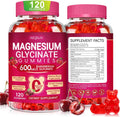Magnesium Glycinate Gummies 600mg for Women and Men, High Absorption Magnesium Glycinate with Vitamin D, B6, and CoQ10 for Calm Support & Sleep, Sugar Free, Vegan, 120 Count