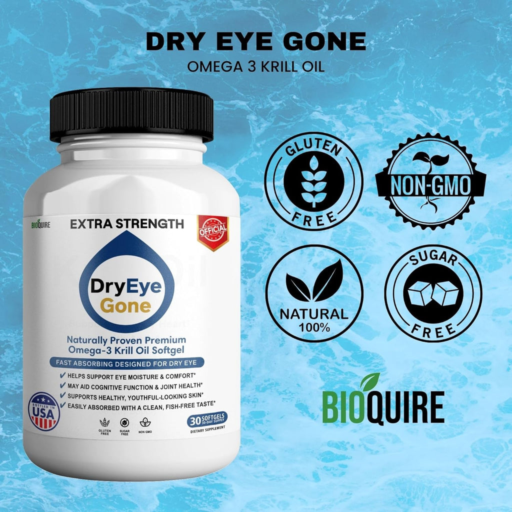 Dry Eye Gone Omega-3 Krill Oil, 500mg, 30 Softgels, Fast Absorbing with EPA & DHA (2)