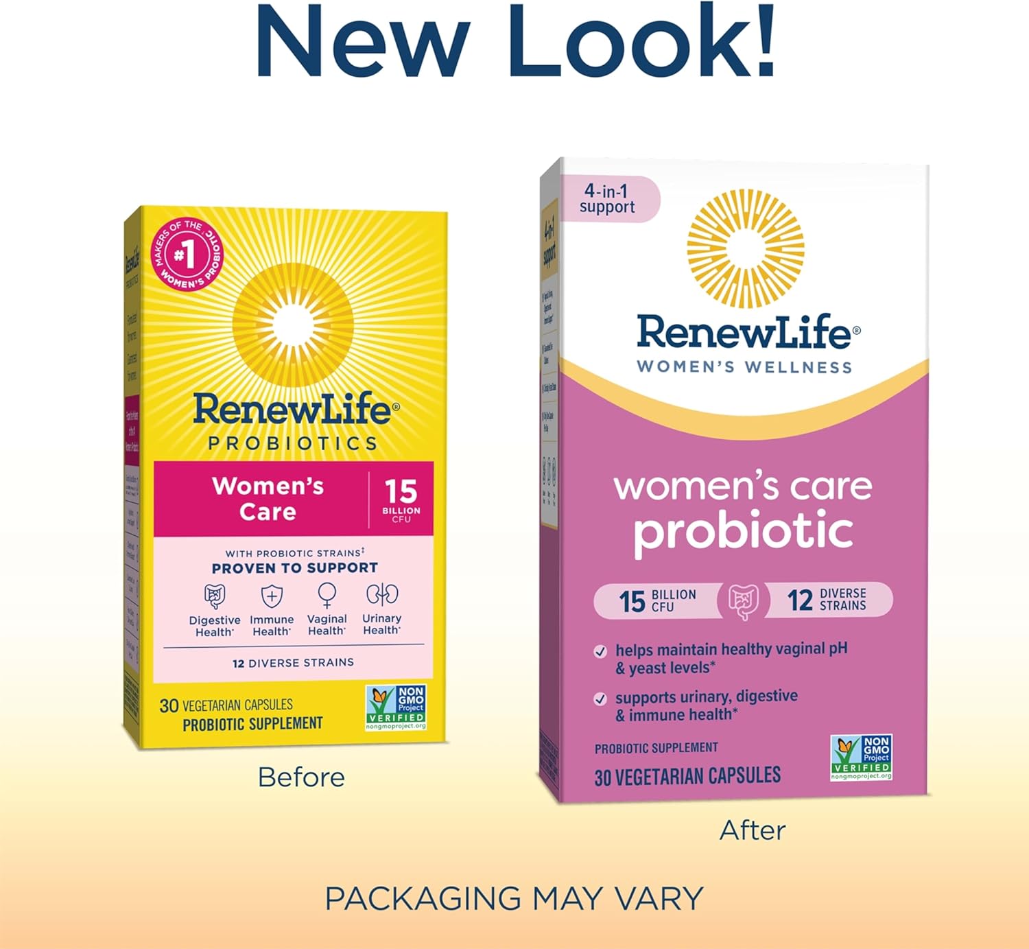 Renew Life Women's Probiotic Capsules, Supports pH Balance for Women, Vaginal, Urinary, Digestive and Immune Health, L. Rhamnosus GG, Dairy, Soy and Gluten-Free, 15 Billion CFU - 30 Ct