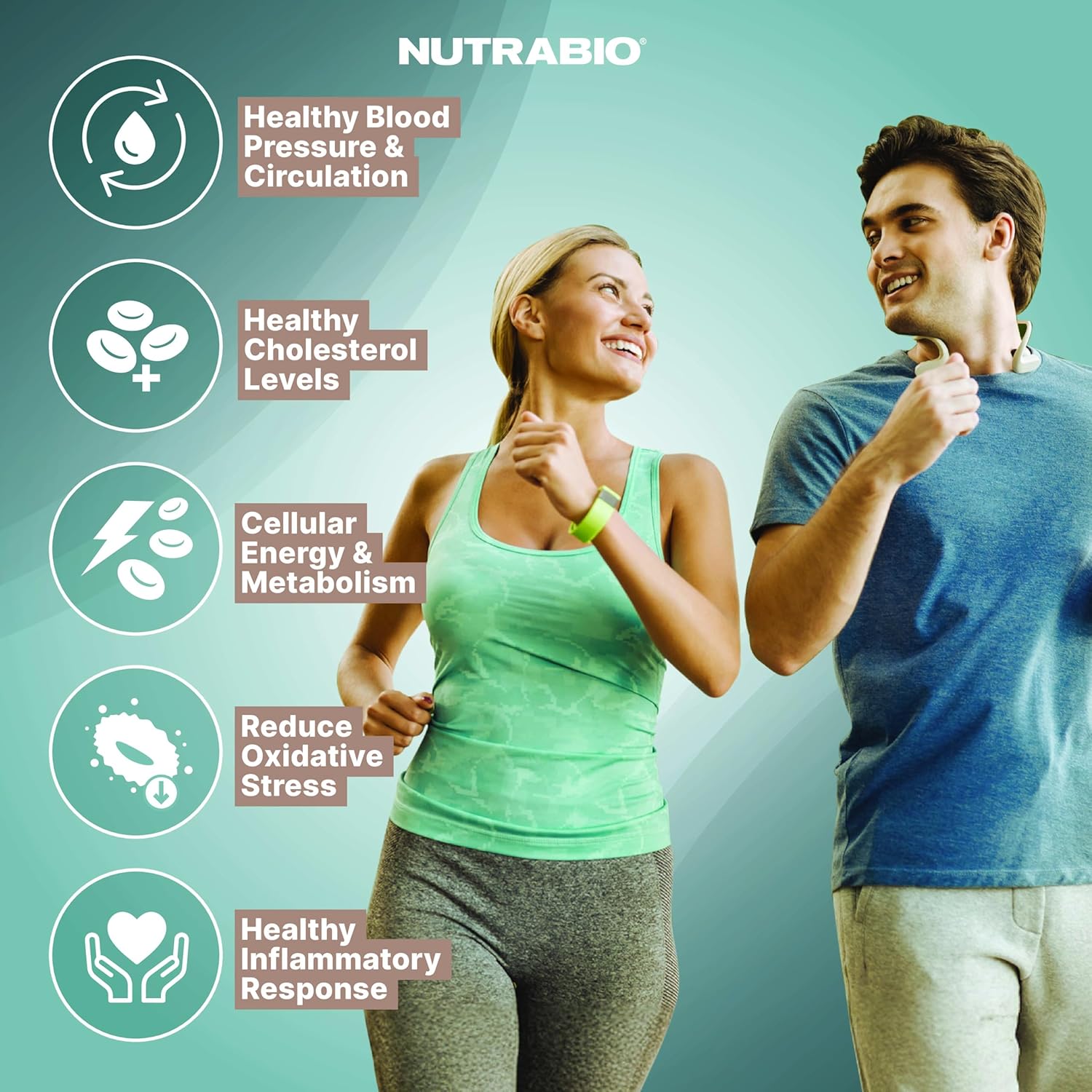 NutraBio Heart- Heart Health Supplements, Cardiovascular Supplement, Cholesterol, Circulatory & Healthy Blood Pressure Support- 90 Capsules