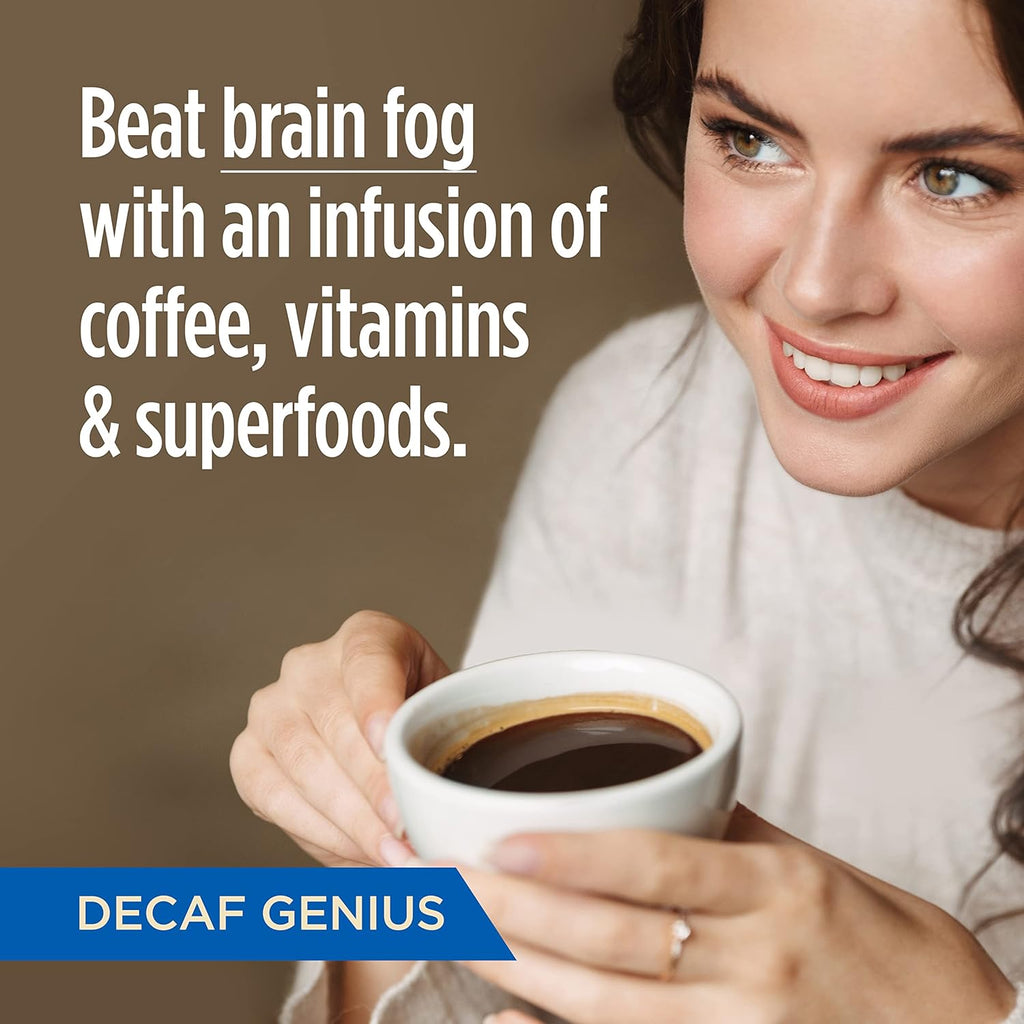 VitaCup Decaf Genius Keto Coffee Pods with MCT Oil, Turmeric, and Vitamins B1, B5, B6, B9, B12, D3 for Focus in Recyclable Single Serve Pod Compatible with K-Cup Brewers Including Keurig 2.0, 64 CT