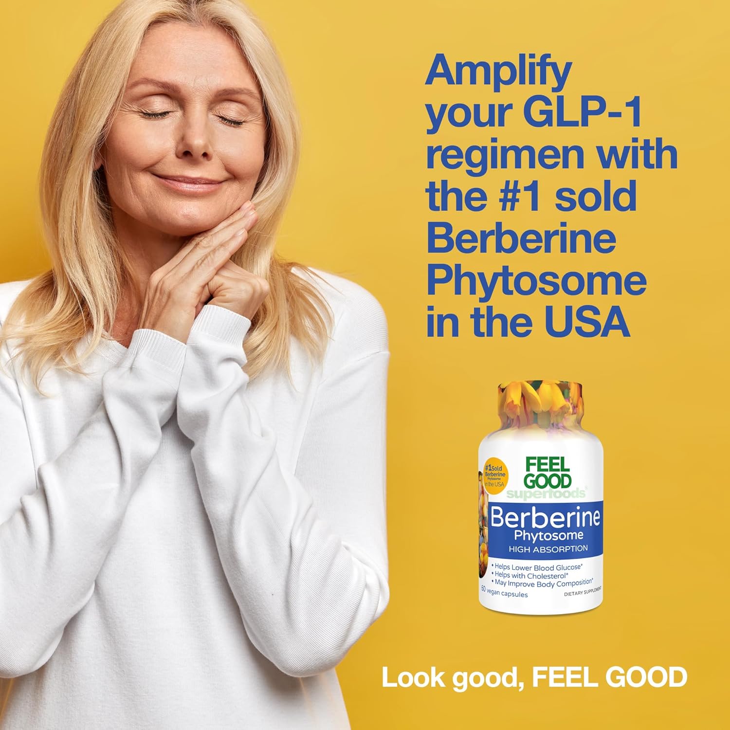 Berberine - High Absorption - 2200mg Equivalent - Herbal Supplement - Lower Blood Glucose - Helps Cholesterol - 60 Capsules