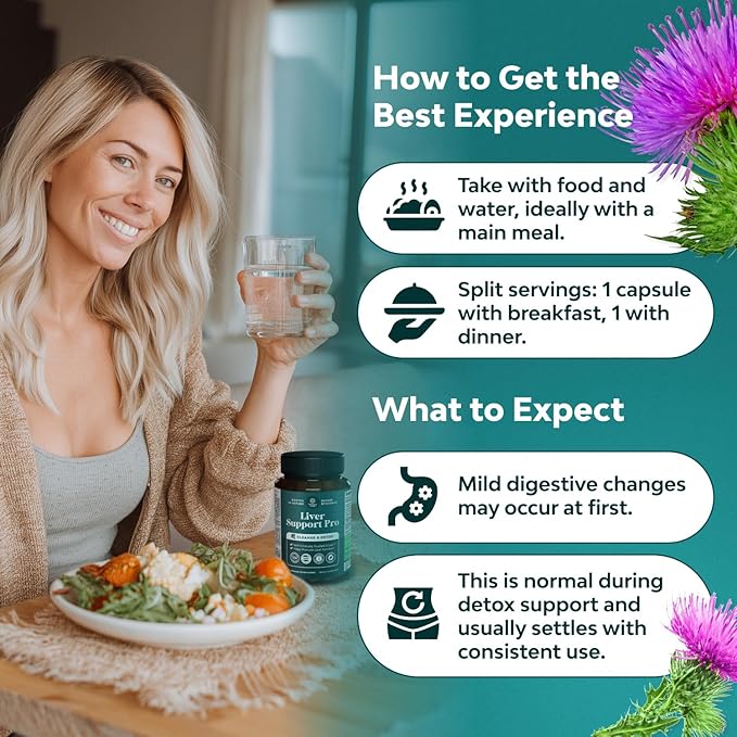 Natures Craft Pro Liver Support Supplement - 2X More Effective Than Milk Thistle - Advanced Liver Health Supplement with Clinically Tested 4’Liver Cleanse Detox & Repair Support (1 Month Supply)