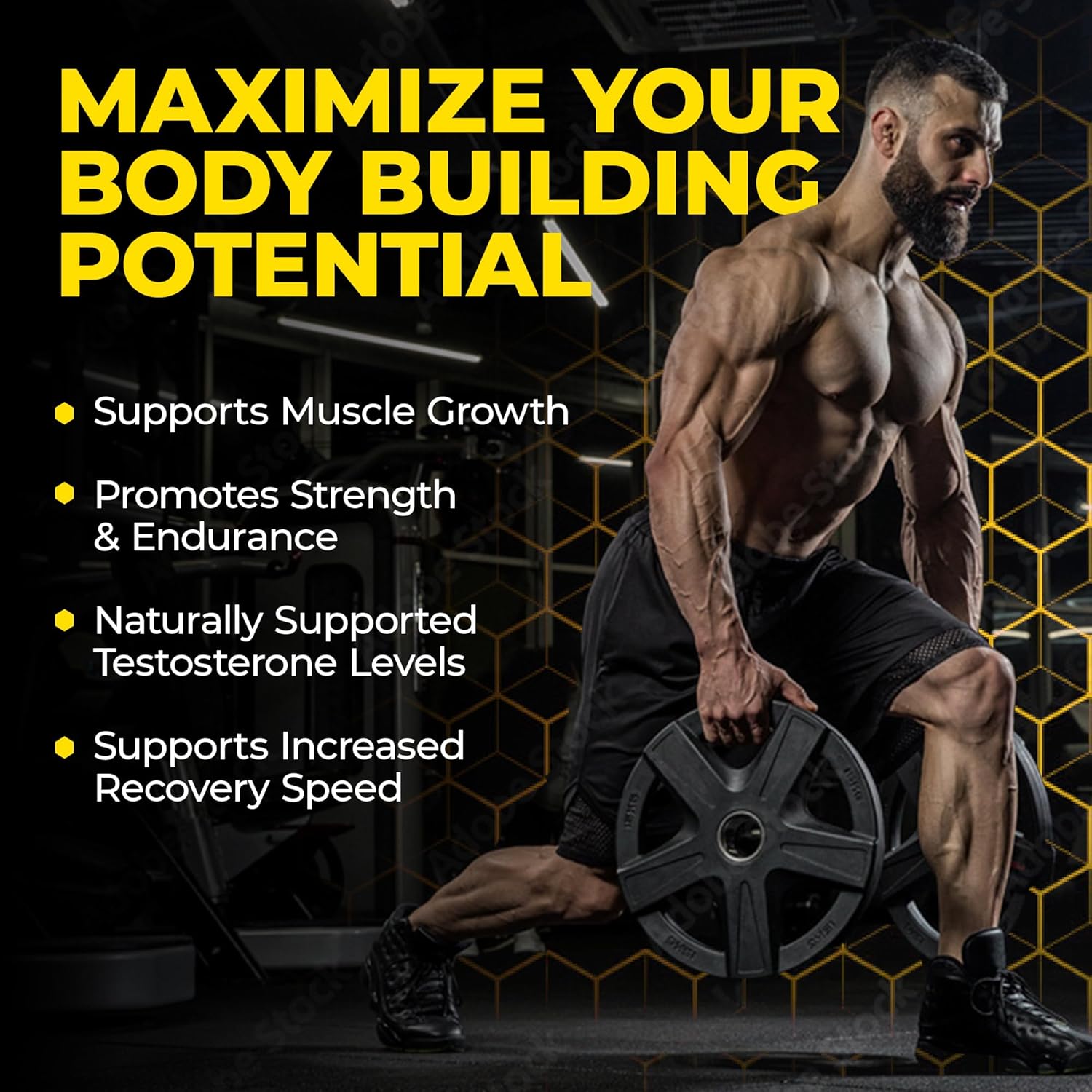 Avry Labs Extreme Anabolic Supplement – Dietary Supplement w/Turkesterone to Support Muscle Growth, Strength, Recovery & Naturally Support Optimal Testosterone Levels – Vegan, 60 Capsules