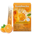 KKOKDAM Kombucha Tea - Orange & Marigold Korean Tea - Kombucha Drinks Probiotic Support, Low Calorie, Sugar Free Kombucha - 15 Packs