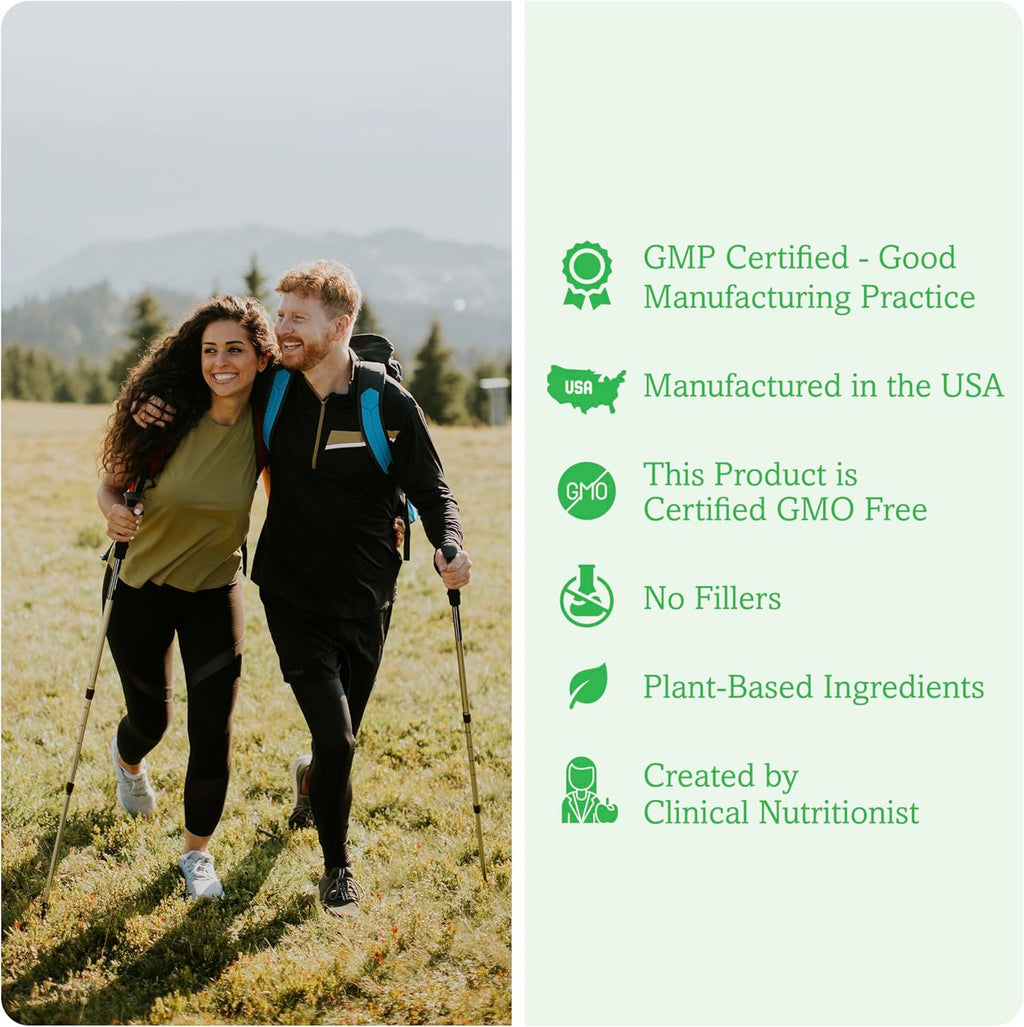Organic Turmeric Complex - Turmeric Curcumin Supplement with Boswellia, Black Pepper, Ginger & BioPerine for Gut, Muscle, & Joint Support - 60 Capsules
