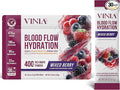 VINIA Resveratrol Electrolyte Hydration Powder Mix, Mix Berry | Boost Blood Flow & Circulation | Sea Salt, Coconut Water Potassium, Magnesium, Informed Sport Certified, 30 Sticks