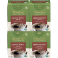 Teeccino French Roast Herbal Tea - Rich & Roasted Herbal Tea That’s Caffeine Free & Prebiotic for Natural Energy, Coffee Alternative, 10 Tea Bags (Pack of 4)