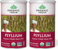 ORGANIC INDIA Whole Psyllium Husk Powder Organic - Psyllium Husk Fiber Supplement, Digestion Support, Vegan, Gluten-Free, Non-GMO, Soluble & Insoluble Fiber Source - 12 oz (Pack of 2)