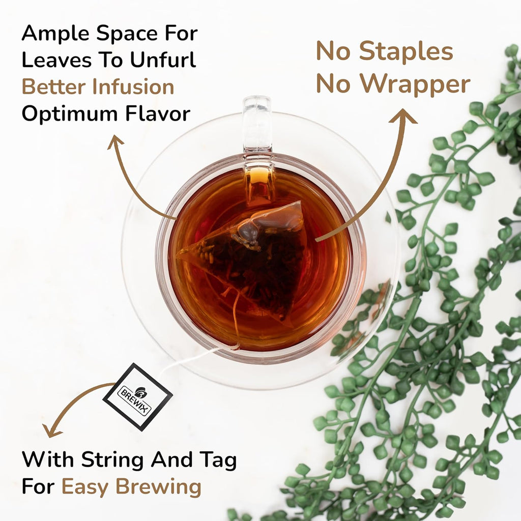 BREWIX, Earl Grey with Lavender Tea, Picnic in Paris Black Tea (25 Pyramid Tea Bags) | Black Tea with Bergamot, Lavender and Vanilla Notes | Gourmet Tea