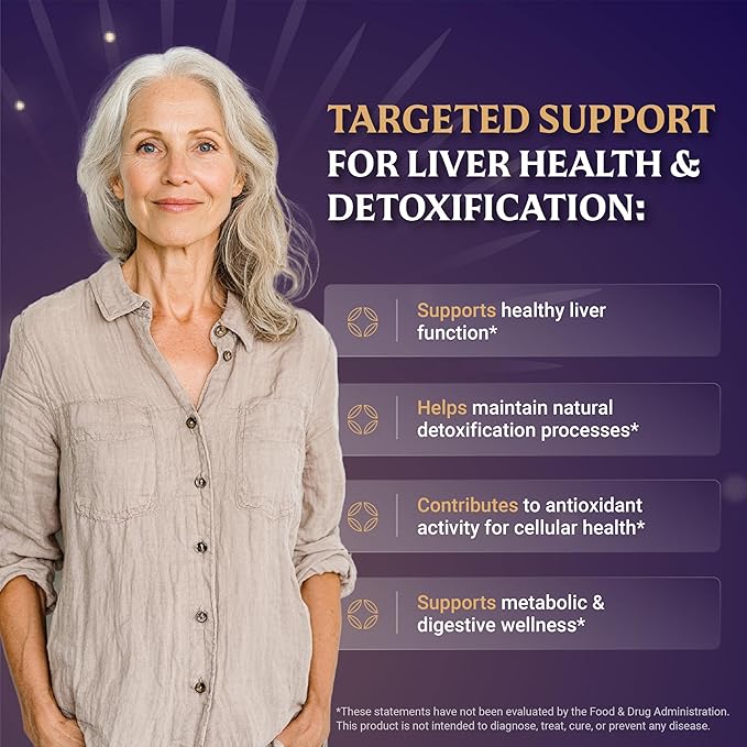 EVERFAITH Livergy - Liver Cleanse Detox & Repair - Liver Support & Health Supplement - with Milk Thistle, Beet Root Powder, Turmeric, Dandelion & More - Vegetarian, Gluten Free, Non-GMO - 60 Capsules