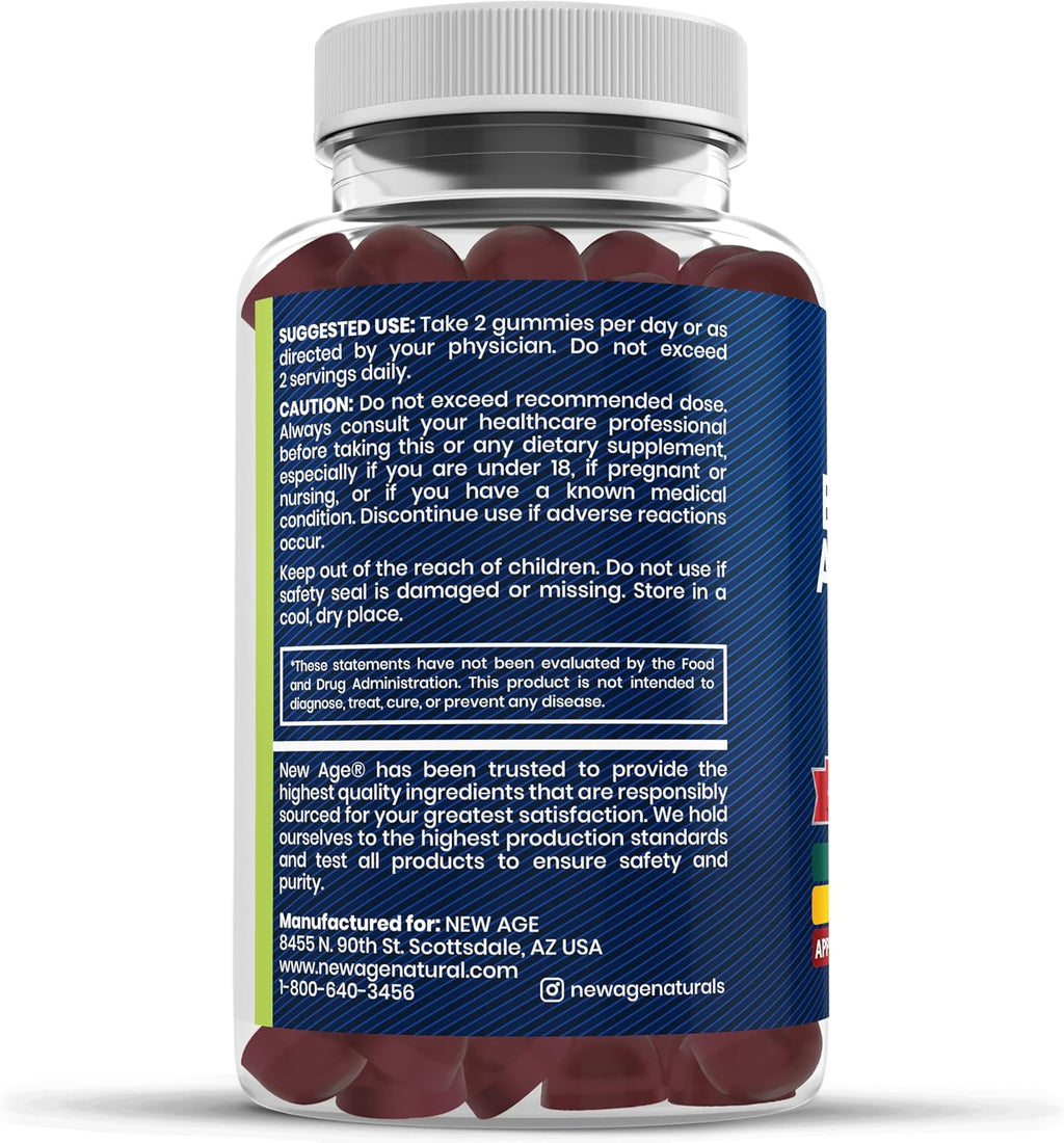 Sea Moss Gummies, Sea Moss, Black Seed, Ashwagandha, Turmeric, Manuka Honey, ACV, Dandelion, Black Pepper, Burdock, Bladderwrack, Vegan - 120 Count