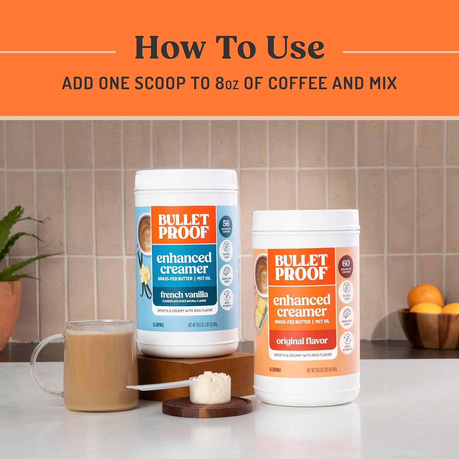 Bulletproof Original Creamer, 29.6 Ounces, Keto Coffee Creamer with MCT Oil and Grass-Fed Butter, Value Offering, Packaging May Vary