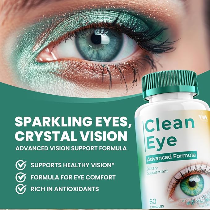 (5 Pack) Clean Eye Advanced Formula Pills, CleanEye Supplement, Overall Wellness, Maximum Strength (300 Capsules)