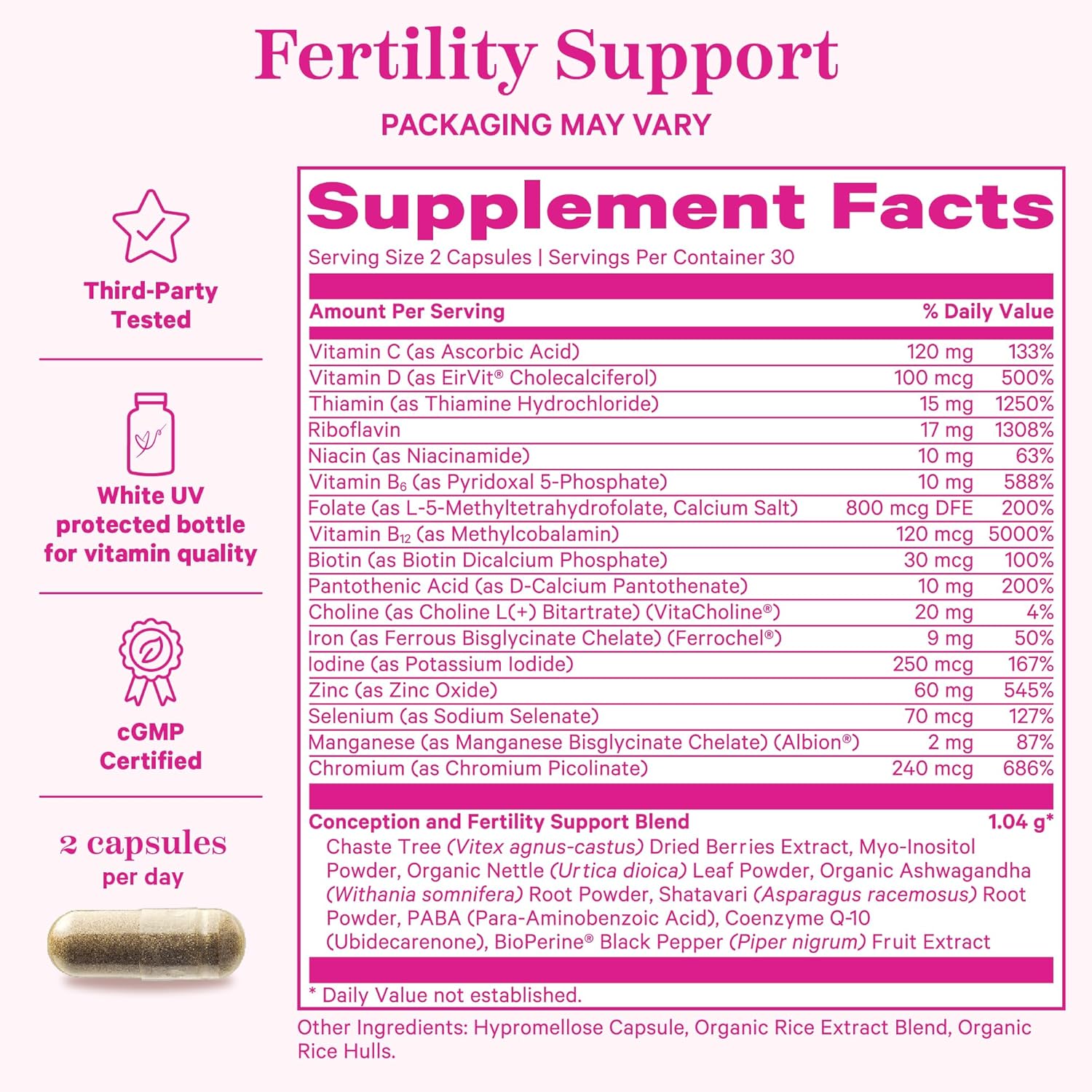 Pink Stork Fertility Bundle for Women – Conception Tea + Prenatal Vitamin Support with Inositol, Vitex, Folate & Ashwagandha – Supports Hormone Balance, Cycle Health & Preconception Wellness